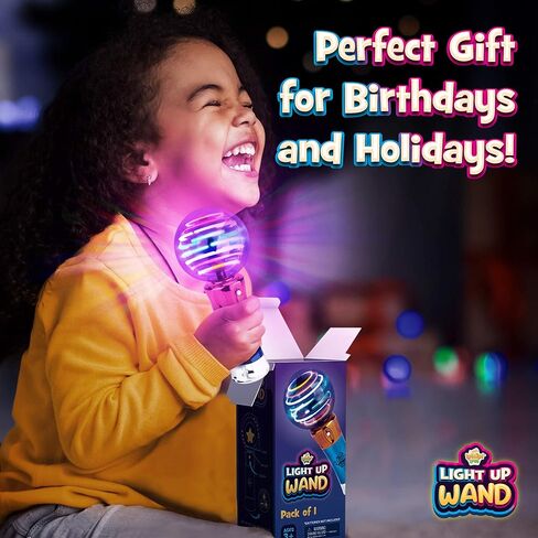 IPIDIPI TOYS Spinning Light Up Wand for Kids - Light Up Spinner Toy, Spinning Globe Toy, Special Needs Sensory Toys for Children with Autism, Stocking Stuffers Toys in Saudi Arabia