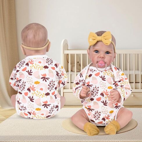 مجموعة ملابس Aori Lifelike Baby Dolls مقاس 20 بوصة من الأزهار لدمية فتاة تولد من جديد من عمر 17 إلى 20 عامًا in Saudi Arabia