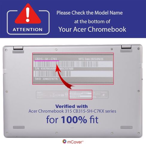 mCover Case ONLY Compatible for 2023-2025 15.6" Acer Chromebook 315 CB315-5H Series Notebook Computer (NOT Fitting Any Other Acer Models) - Aqua in Saudi Arabia