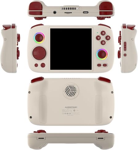 HANHIBR RG Cube Handheld Game Console 3.95 Inch Screen IPS Screen 64G TF Card with 4720 Games Classic Emulator Retro Video Handheld Games Consoles Preinstalled Video Games (Radiant Purple) in Kuwait