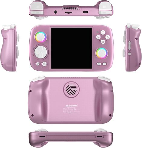 HANHIBR RG Cube Handheld Game Console 3.95 Inch Screen IPS Screen 64G TF Card with 4720 Games Classic Emulator Retro Video Handheld Games Consoles Preinstalled Video Games (Radiant Purple) in Kuwait