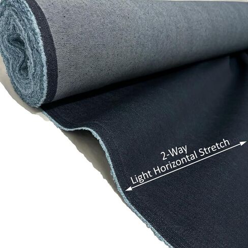 Kiran Collections-1 ياردة 9 أوقية قماش الدنيم الأزرق النيلي للخياطة والحرفية | قماش الدنيم متوسط ​​الوزن | قماش الدنيم من The Yard | مادة الجينز | مادة الدنيم | قماش الجينز الأزرق (60 بوصة × 36 بوصة) in Saudi Arabia
