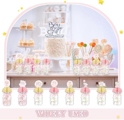 8 مجموعات من قطع مركزية لحفلات استقبال الأطفال على شكل فيل للطاولات، إنها عبارة عن برطمان ميسون للقطع المركزية على شكل قرص العسل من أجل لوازم تزيين القطع المركزية للحفلات وأعياد الميلاد (أزرق، صبي) in Kuwait