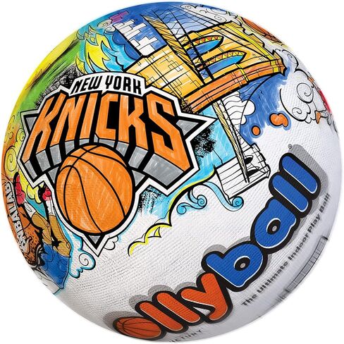 Ollyball NBA Team Edition New York Knicks Licensed Indoor Play Ball with NBALAB for Indoor Basketball Kid activites Coloring and Play in Kuwait