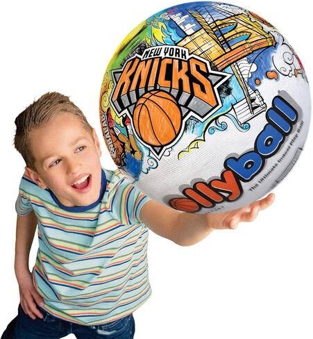 Ollyball NBA Team Edition New York Knicks Licensed Indoor Play Ball with NBALAB for Indoor Basketball Kid activites Coloring and Play in Kuwait