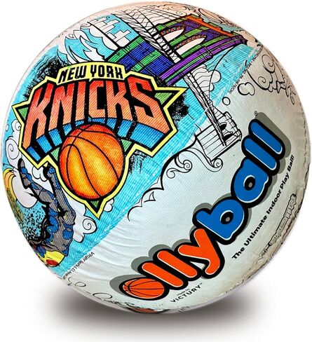 Ollyball NBA Team Edition New York Knicks Licensed Indoor Play Ball with NBALAB for Indoor Basketball Kid activites Coloring and Play in Kuwait