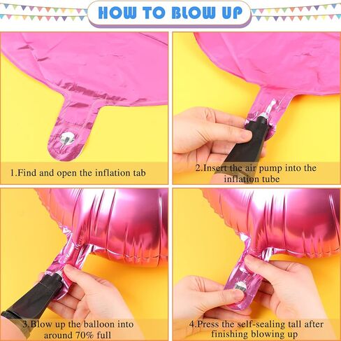 4 Pcs Mouse Head Foil Balloons, 24'' Mouse Mylar Balloon for Birthday Party Decorations Jumbo Mouse Head Aluminum Foil Balloons Party Favors Supplies (Pink) in Saudi Arabia