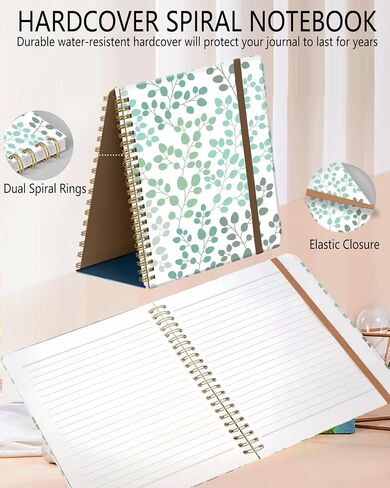 Spiral Journal Notebook, A5 Cute Notebooks for Women Men, College Ruled Hardcover Notebook for Work & Note Taking, 60 Pages Double-Wire Journals for Writing, Cute Yellow Ducks in Saudi Arabia