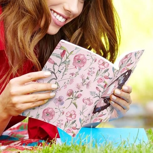 FOR U DESIGNS أغلفة الكتب للكتب ذات الغلاف الناعم 8.5 × 11 غطاء كتاب الكتاب المقدس الصغير كم واقي قابل للتمدد فراشة وردية مطبوعة بالورود in Saudi Arabia