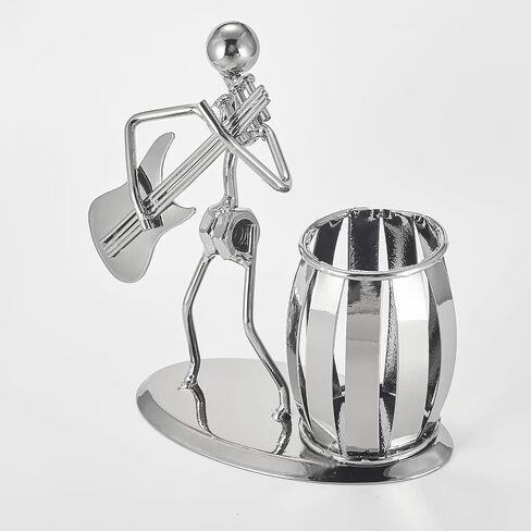 Wollet Music Gifts for Men Women, Guitar Pen Holder Metal Desk Pencil Holder(Electric Guitar) in Saudi Arabia