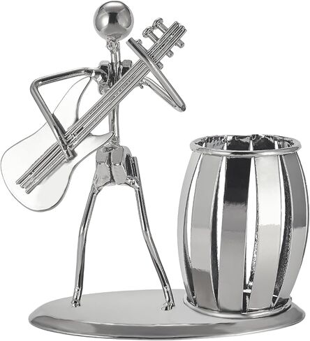 Wollet Music Gifts for Men Women, Guitar Pen Holder Metal Desk Pencil Holder(Electric Guitar) in Saudi Arabia
