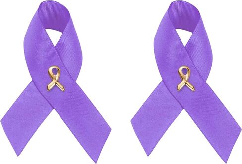 25/50/100pcs Satin Awareness Ribbon Pins (Pick your color), for Cancer & Disease Awareness, Bulk Quantities for Fundraising, Events, Memorials, Gift Giving in Saudi Arabia