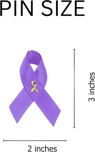 25/50/100pcs Satin Awareness Ribbon Pins (Pick your color), for Cancer & Disease Awareness, Bulk Quantities for Fundraising, Events, Memorials, Gift Giving in Saudi Arabia