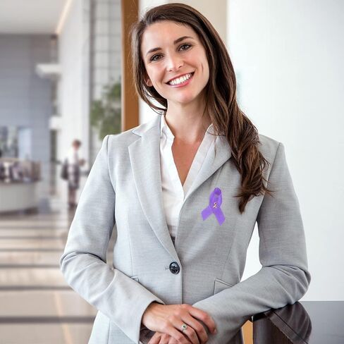 25/50/100pcs Satin Awareness Ribbon Pins (Pick your color), for Cancer & Disease Awareness, Bulk Quantities for Fundraising, Events, Memorials, Gift Giving in Saudi Arabia