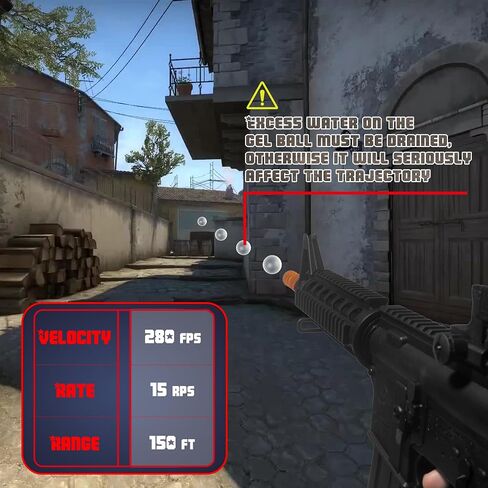 كرة جل رش كهربائية معدلة Orby Blaster M4A1 - علبة تروس V2 مع مجموعة تروس معدنية - طاقة عالية 11.1 فولت - أوضاع أوتوماتيكية شبه وكاملة - أقوى الخرز المائي - للأعمار من 16 عامًا فما فوق (أسود) in Kuwait