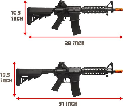 كرة جل رش كهربائية معدلة Orby Blaster M4A1 - علبة تروس V2 مع مجموعة تروس معدنية - طاقة عالية 11.1 فولت - أوضاع أوتوماتيكية شبه وكاملة - أقوى الخرز المائي - للأعمار من 16 عامًا فما فوق (أسود) in Kuwait