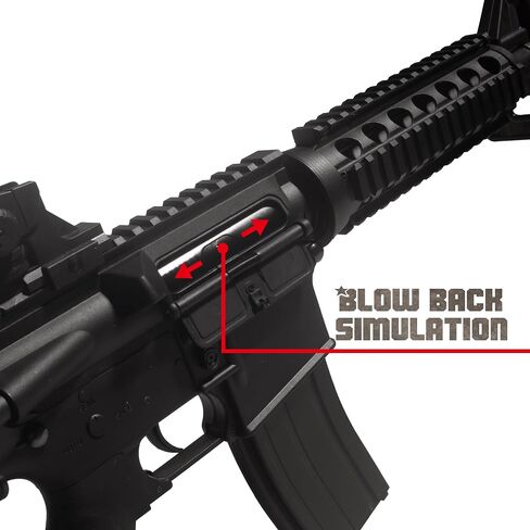 كرة جل رش كهربائية معدلة Orby Blaster M4A1 - علبة تروس V2 مع مجموعة تروس معدنية - طاقة عالية 11.1 فولت - أوضاع أوتوماتيكية شبه وكاملة - أقوى الخرز المائي - للأعمار من 16 عامًا فما فوق (أسود) in Kuwait
