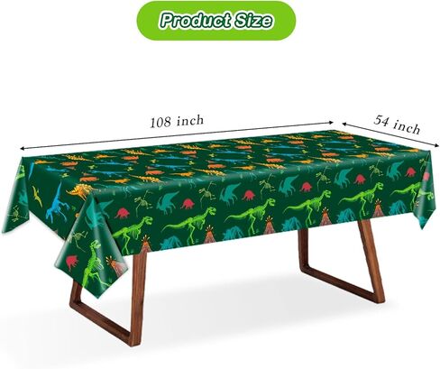 4 Pieces Dinosaur Tablecloth Dinosaur Theme Party Plastic Disposable Table Covers for Boys Kids Birthday Baby Shower Party Decorations Supplies 54X108 inch in Kuwait