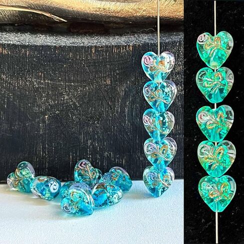 Artsy Crafts 40 Pcs Assorted Glow in The Dark Firefly Beads 12mm European Lampwork Luminous Glass Beads for Jewelry Making Charm Bracelet Necklace Earrings Crafts (Mixed 40pcs) in Saudi Arabia