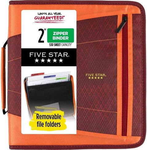 غلاف بسحاب مخيط من خمس نجوم مقاس 2 بوصة مع شبكة قرمزية لملفات الملفات in Kuwait