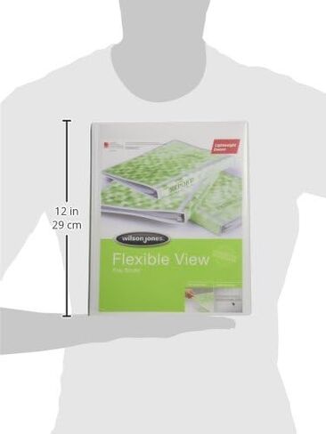 ACCO Wilson Jones Print Won't Stick Flexible Poly Round Ring View Binder, 60 Sheet, Letter Size, Customizable, White (A7043330DA) in Kuwait