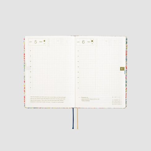 Hobonichi Techo 2024 HON A6 [حجم إنجليزي/A6/بدء يناير] أقمشة الحرية: إيما وجورجينا in Saudi Arabia