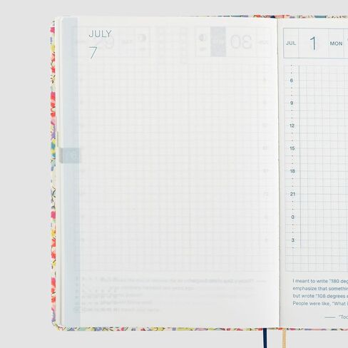 Hobonichi Techo 2024 HON A6 [حجم إنجليزي/A6/بدء يناير] أقمشة الحرية: إيما وجورجينا in Saudi Arabia