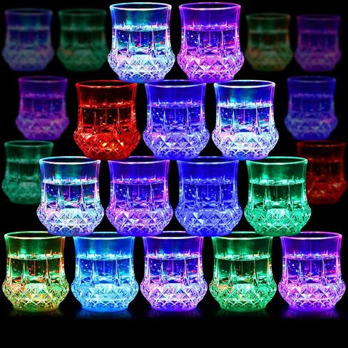 24 قطعة من نظارات LED مقاس 4 بوصات من Mumufy للحفلات، 10 أونصة، كوب إضاءة فلاش تلقائي يتوهج في الظلام، إمداد الحفلات للنادي الليلي، العودة إلى المدرسة، حفلة عيد ميلاد (الأناناس) in Kuwait