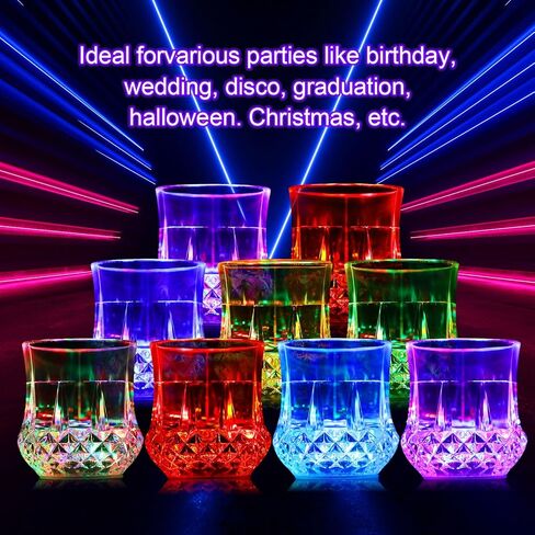 24 قطعة من نظارات LED مقاس 4 بوصات من Mumufy للحفلات، 10 أونصة، كوب إضاءة فلاش تلقائي يتوهج في الظلام، إمداد الحفلات للنادي الليلي، العودة إلى المدرسة، حفلة عيد ميلاد (الأناناس) in Kuwait