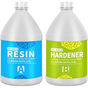 دكتور. راتينج كريستال شفاف 1 جالون من راتنجات الإيبوكسي، بدون اصفرار، تسوية ذاتية، مجموعة راتنج خالية من الفقاعات للمجوهرات، كأس الطاولة، صناعة يدوية in Kuwait