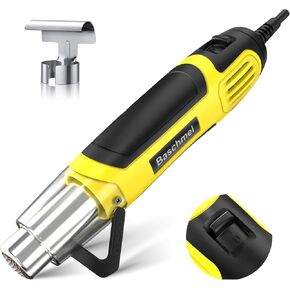 Mini Heat Gun, 500W 2-Temp 662°F-932°F (350°C-500°C) Fast Heat Hot Air Gun with 5.9Ft Cord & Reflector Nozzle for Crafting, Vinyl Wrap, Embossing, Shrink Tubing/Wrapping, Epoxy Resin