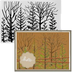 ABTOLS Tree Embossing Folders for Card Making, 3D Plastic Embossing Folder Branch Background Embossing Template Paper Crafts Plastic Textured Impressions for Card Making Scrapbooking