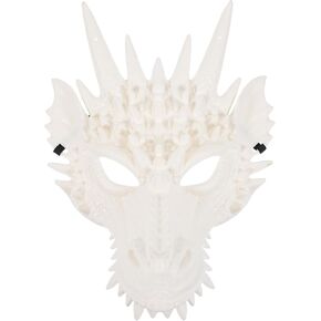 Alasum Golden Dragon Mask Masquerade Animal Mask Medieval Fantasy Dragon Full Mask Cosplay Chinese New Year Dragon Mask