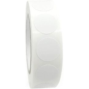 1000 Pcs White Round Stickers 1/2 inch Dot Stickers,Small Circle Stickers White Price Stickers Round Label,Color Coding Label Circle Stickers for Shop Office Classroom