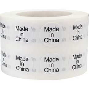 Made in China Labels .5 Inch Round Circle Dots 1,000 Total Adhesive Stickers