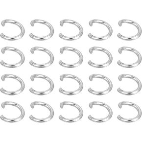uxcell 500Pcs Open Jump Rings, 4.5mm 316 Stainless Steel O Rings, Split Rings Circle Clasp Connecting Rings for Jewelry Making Supplies Necklace Repair, Silver