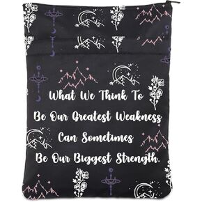 LQRI Acotar Inspired Book Sleeve With Zipper Night Court Gift The Rhysand Fans Book Sack City of Starlight Night Court Gift