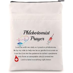 LQRI Phlebotomist Gift Phlebotomist Prayer Book Sleeve with Zipper Book Covers Book Lover Phlebotomy Technician Vein Gift