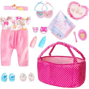 12Inch Baby Doll Accessories with Clothes, Baby Doll Accessories Toys for Children and Kids and Girls, Toddlers Play Toy for Babydoll for Little Girls