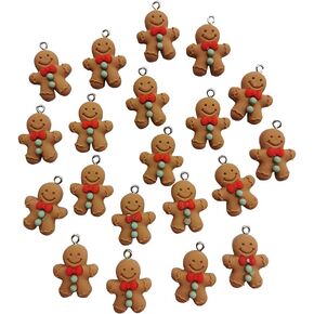AMOBESTER Cartoon Gingerbread Man Pendant Charms for DIY Bracelet Necklace Earring Jewery Making
