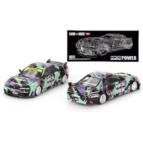1:64 Scale Diecast Model Car Compatible with Nissan Skyline GT-R (R33) HKS V1 Limited Edition by Kaido House KHMG129