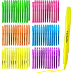 270 Pcs Highlighters Assorted Colors, Chisel Tip Multicolor Highlighter Marker Set, Quick-Drying Pen Highlighter for Classroom School Home Office (270Pcs, 6 Colors)