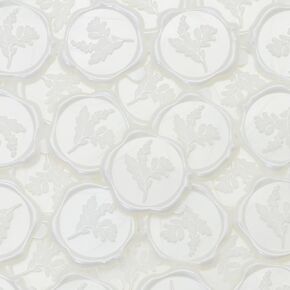 Eucalyptus Wax Seal Stickers 50pcs, Andotopee Botanical Envelope Seal Stickers, Self-Adhesive Pearl White Wedding Invitation Stickers, Real Sealing Wax Pre-Made, Great for Letter Seal, Gift Wrapping