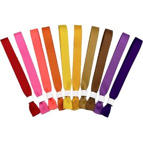 Khakho 50Pcs Cloth Event Wristband,Disposable Ribbon Wristbands Adjustable Colored Wristbands for Events,Exhibitions, Festivals, Sporting Events, Bars, Party