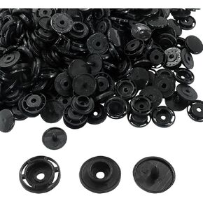 Suiwotin 100 مجموعة من الأزرار البلاستيكية T5، أزرار كبس T5 مستديرة بيضاء للسراويل والملابس والمشروعات اليدوية اليدوية in Kuwait