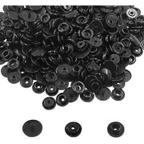 suiwotin 100 Sets T5 Plastic Snaps Buttons, White Round T5 Snaps for Pants, Clothing, DIY Crafts Projects
