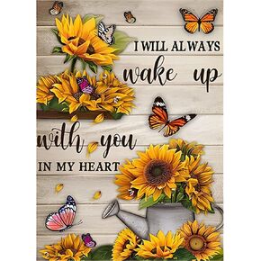 SENQAO Sunflowers Diamond Art Kits for Adults, Full Drill Diamond Dots Paintings for Beginners, Round 5D Paint with Diamonds Pictures Gem Art Painting Kits DIY Adult Crafts Kits 12x16inch