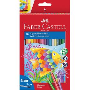 Faber Castell Design Series Aquarelle Water Color Pencils - 36 Shades