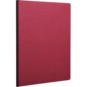 Clairefontaine - Ref 791464C - Age Bag Clothbound Notebook (192 Pages) - A4 Size, Lined Rulings, 90gsm Brushed Vellum Paper - Blue Leather Effect Cover