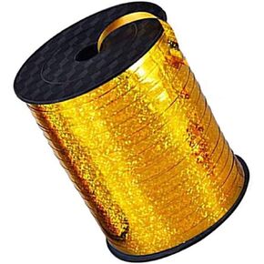 Balloon Ribbons Curling Ribbon Crimped Ribbon Metallic Balloon Ribbon Spool for Gift Wrapping Party Festival Decoration, 5 mm, 500 Yard (Shiny Gold)